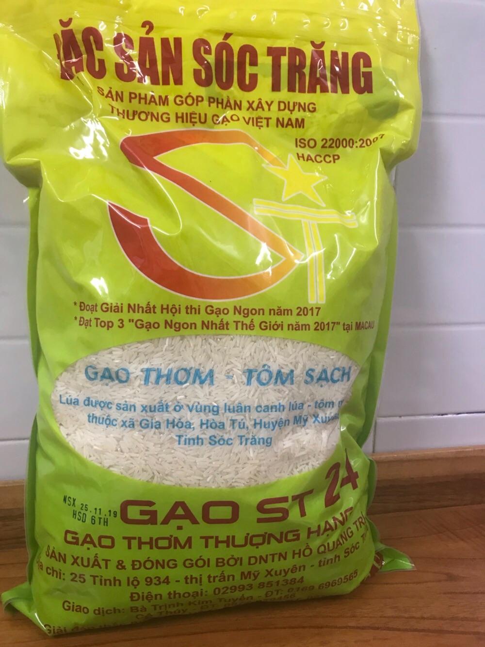 Gao st24 Gao Thom Tom Sach tui 5kg