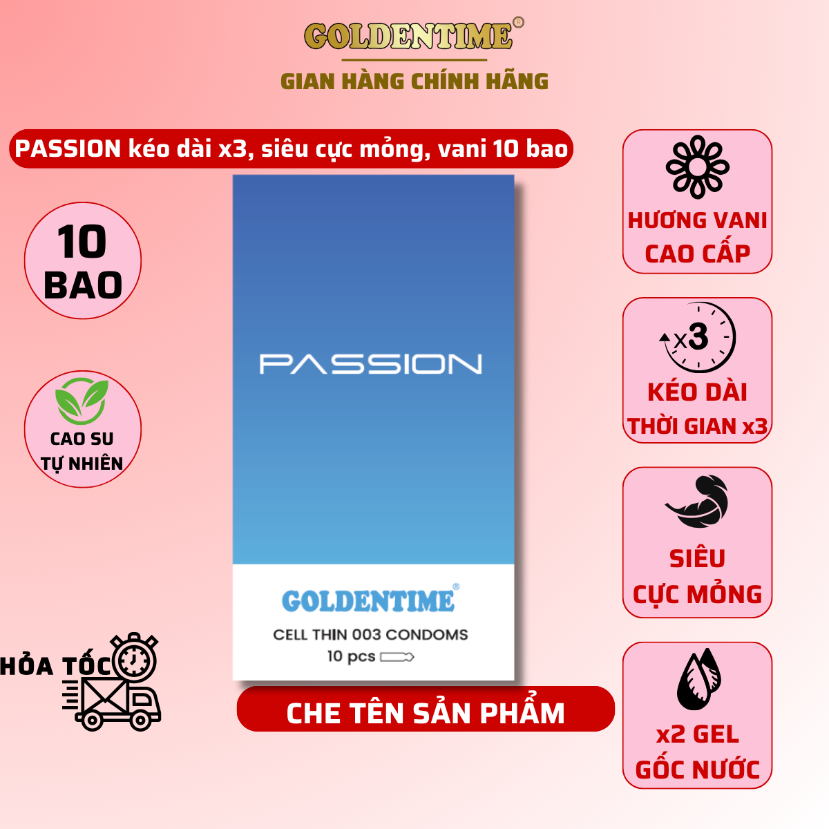Bao cao su Durex Invisible SIÊU CỰC MỎNG 10 bao