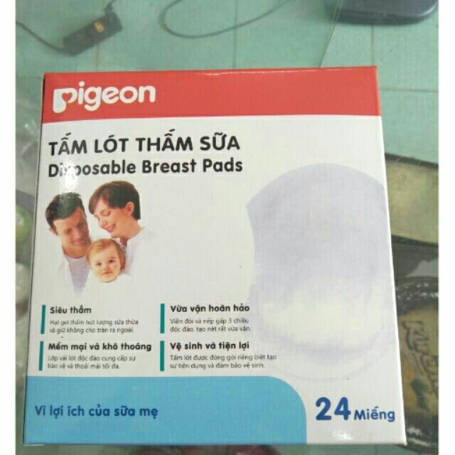 Miếng Lót Thấm Sữa Pigeon (24 Miếng /Hộp) (1210 )