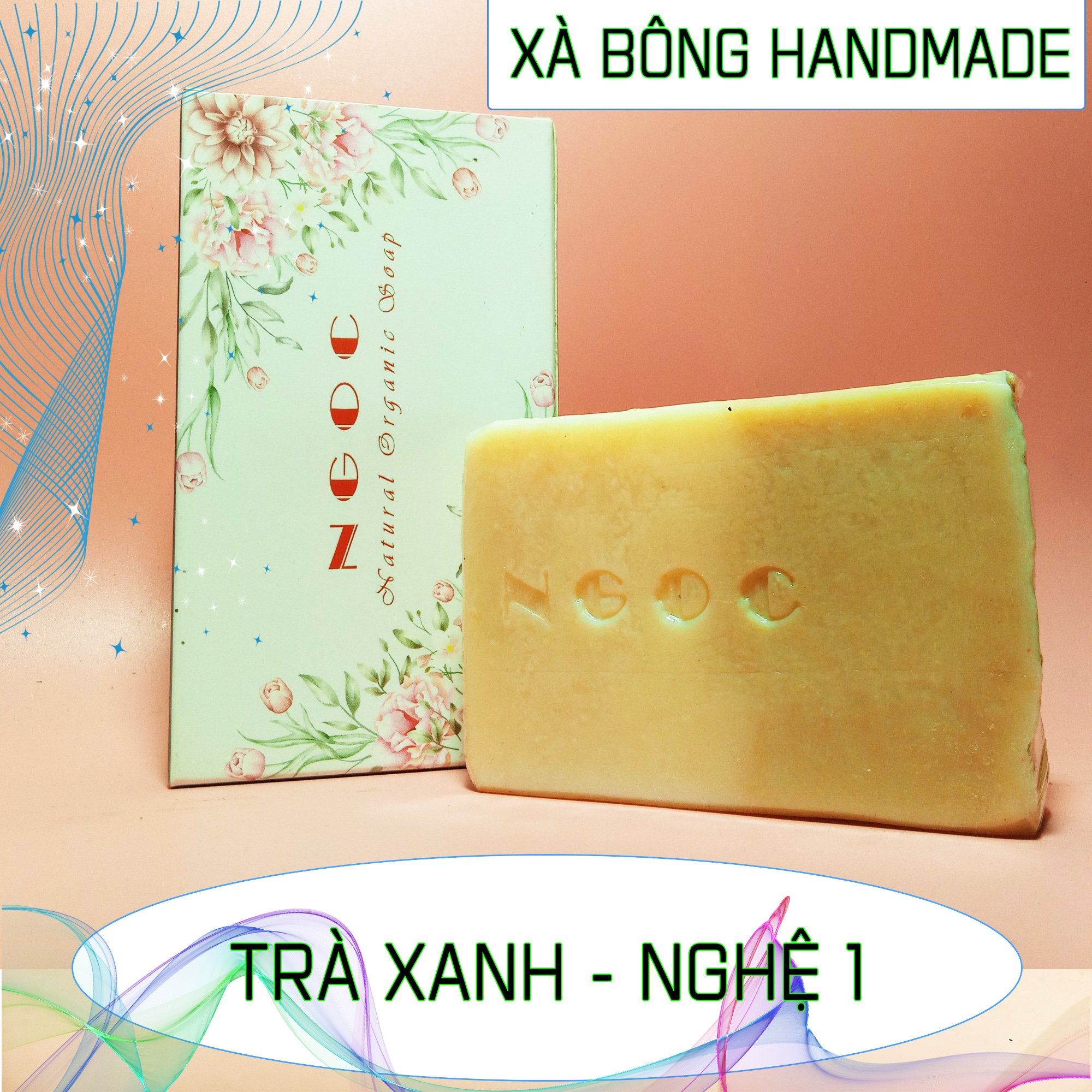 Xà phòng Nghệ Trà Xanh Handmade
