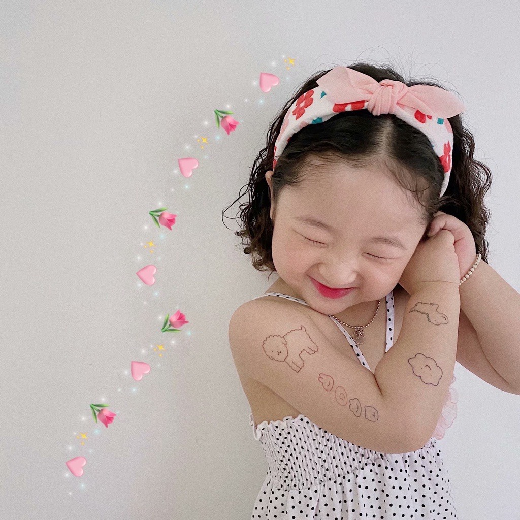 BỜM CÀI TÓC NƠ BỌC VẢI BẢN TO CUTE CHO BÉ