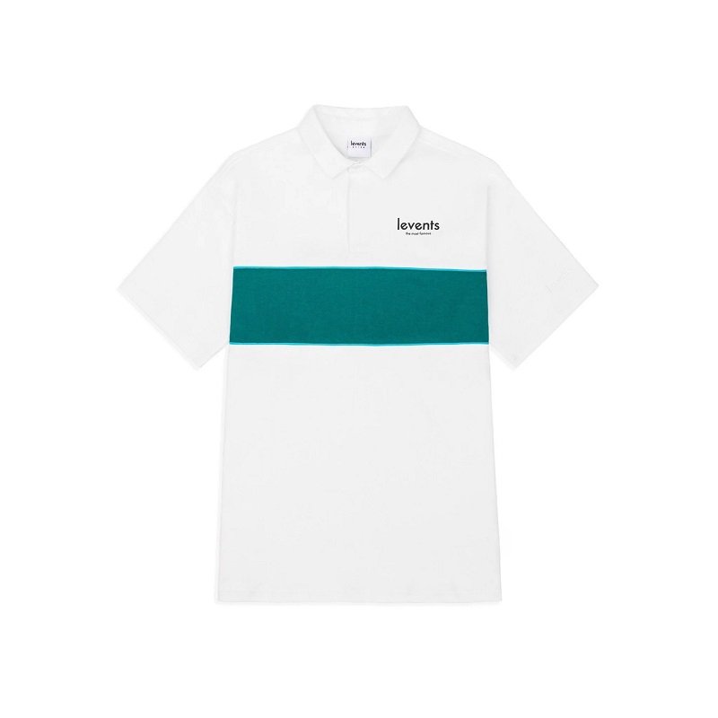 Áo thun polo Levents Stripe màu trắng form rộng unisex nam nữ full tag hãng Hany Fashion AL220
