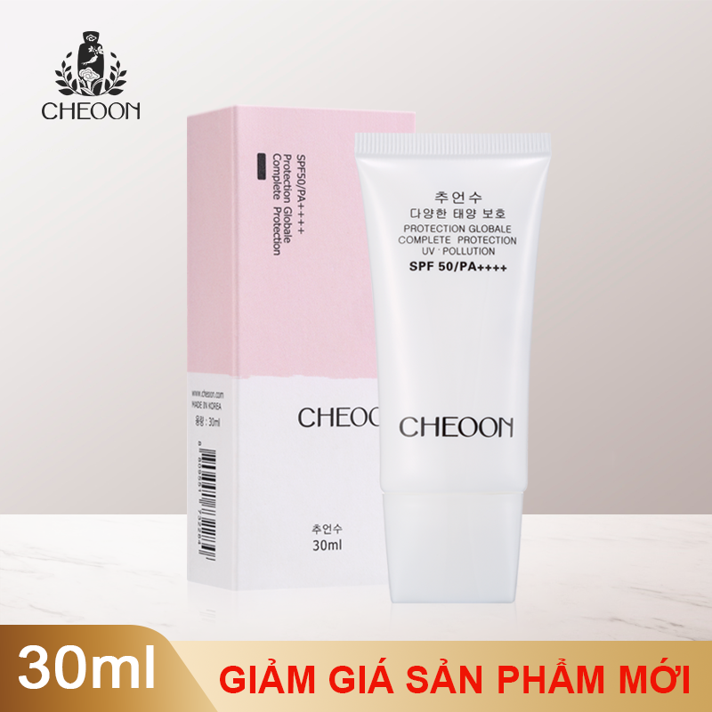 Kem chống nắng dưỡng da CHEOON SPF50++++ mềm mịn không nhờn rít, bảo vệ da dưới tác động của tia UV, chiết xuất thiên nhiên dịu nhẹ dùng cho cả nam và nữ cao cấp