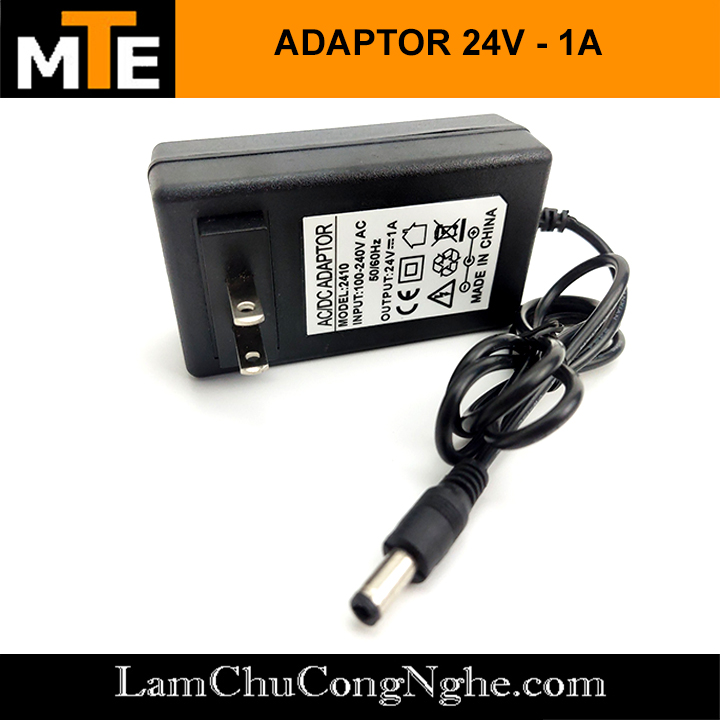 Nguồn adapter 24V 1A jack DC 5.5 x 2.1 mm