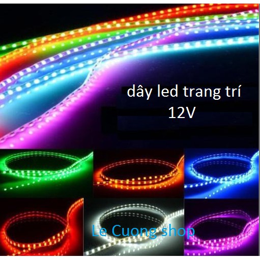 Dây led 12V- 45cm trang trí xe máy xe điện