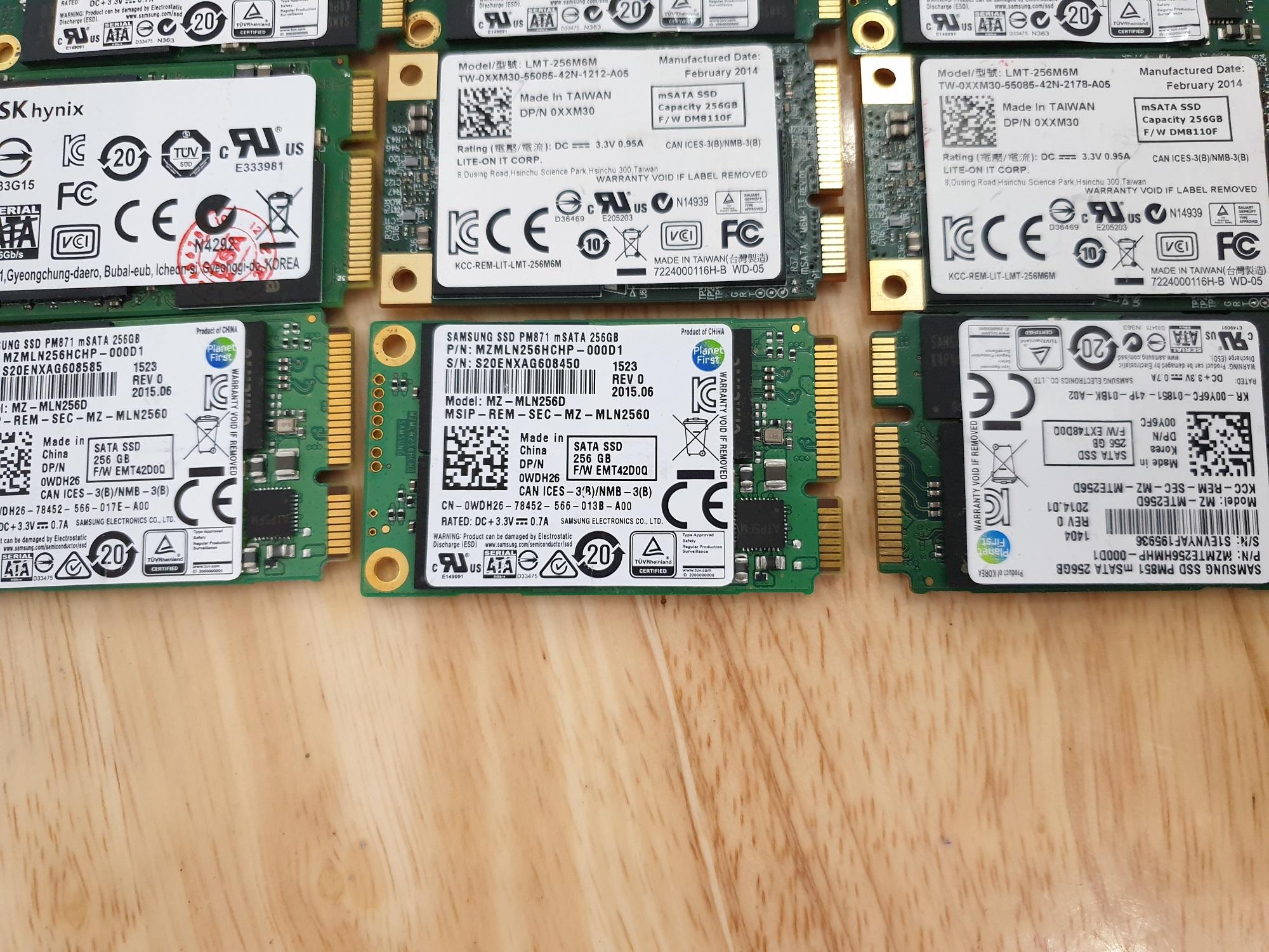 SSD mSata 256gb, Zin Tháo Máy Nhập USA
