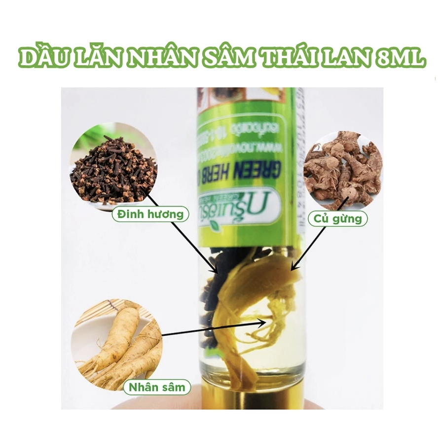 Dầu lăn nhân sâm thảo dược Ginseng Thái lan