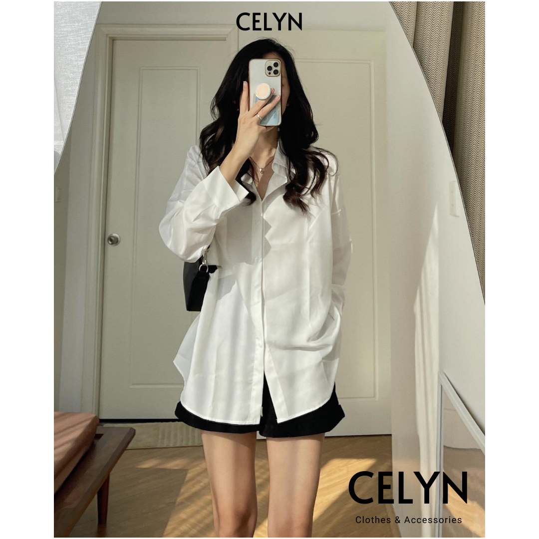Áo Sơmi basic oversized Celyn Clothes