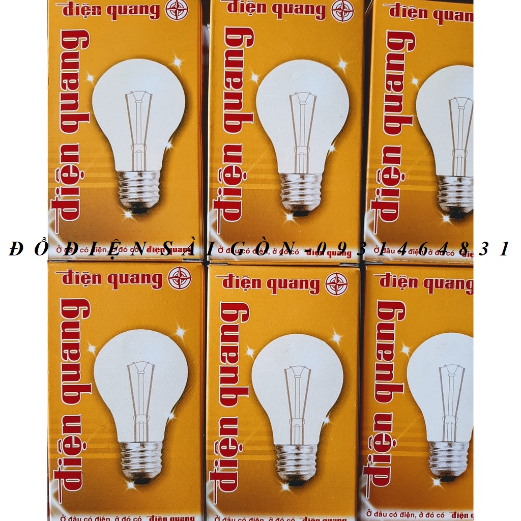 Bóng Đèn Sợi Đốt, Bóng Dây Tóc 60W Điện Quang Chính Hãng