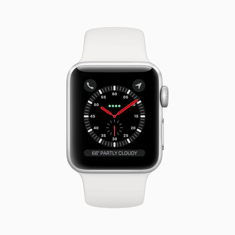 Đồng hồ Apple Watch Series 3 38mm (G.P.S + Cellular) Silver Alluminum, White Sports Band - Hàng chính hãng