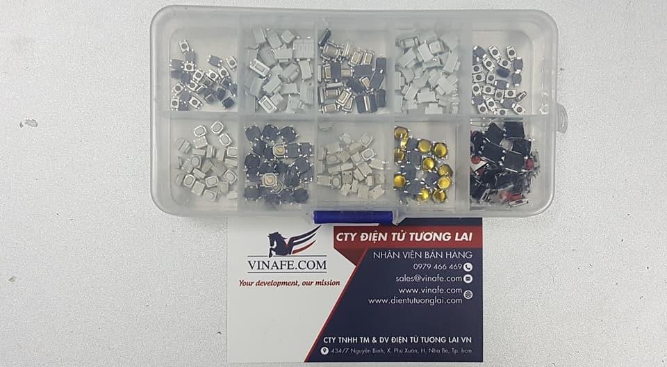 Hộp nút nhấn tổng hợp ( 10 loại, mỗi loại 25 cái)