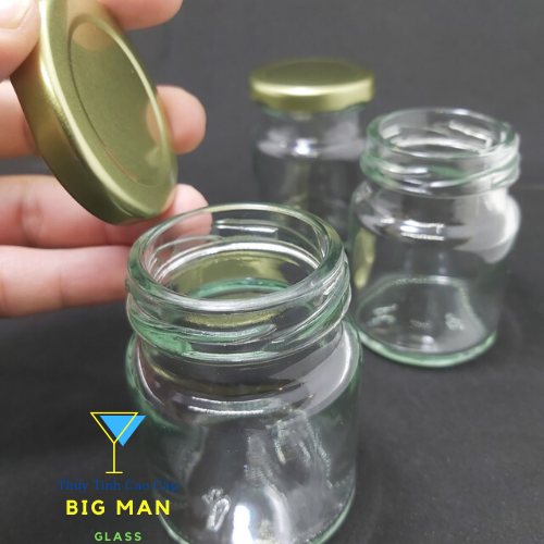 Combo 10 Hũ Thủy Tinh Nắp Thiếc vặn 70ML (Hũ thủy tinh đựng Yến chưng, Hủ thủy tinh đựng dầu dừa, hũ gia vị)