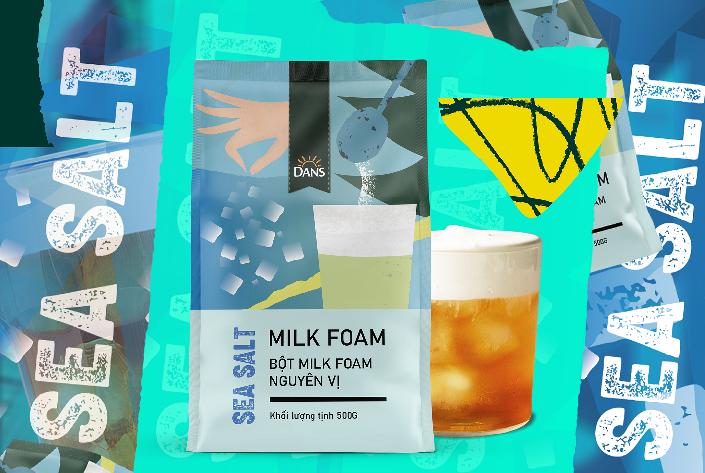 Bột Milk Foam Dans gói 500g