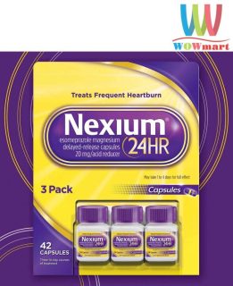 Viên uống Nexium 24hr của Mỹ Thuốc hỗ trợ điều trị viêm loét dạ dày ( set 3 hủ) thumbnail