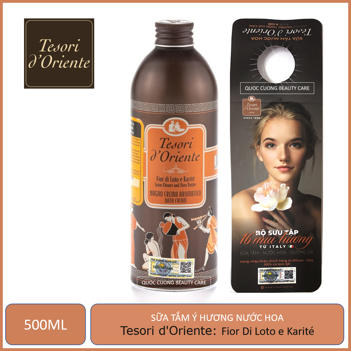 Sữa tắm hương nước hoa TESORI DORIENTE hoa Sen 500ml