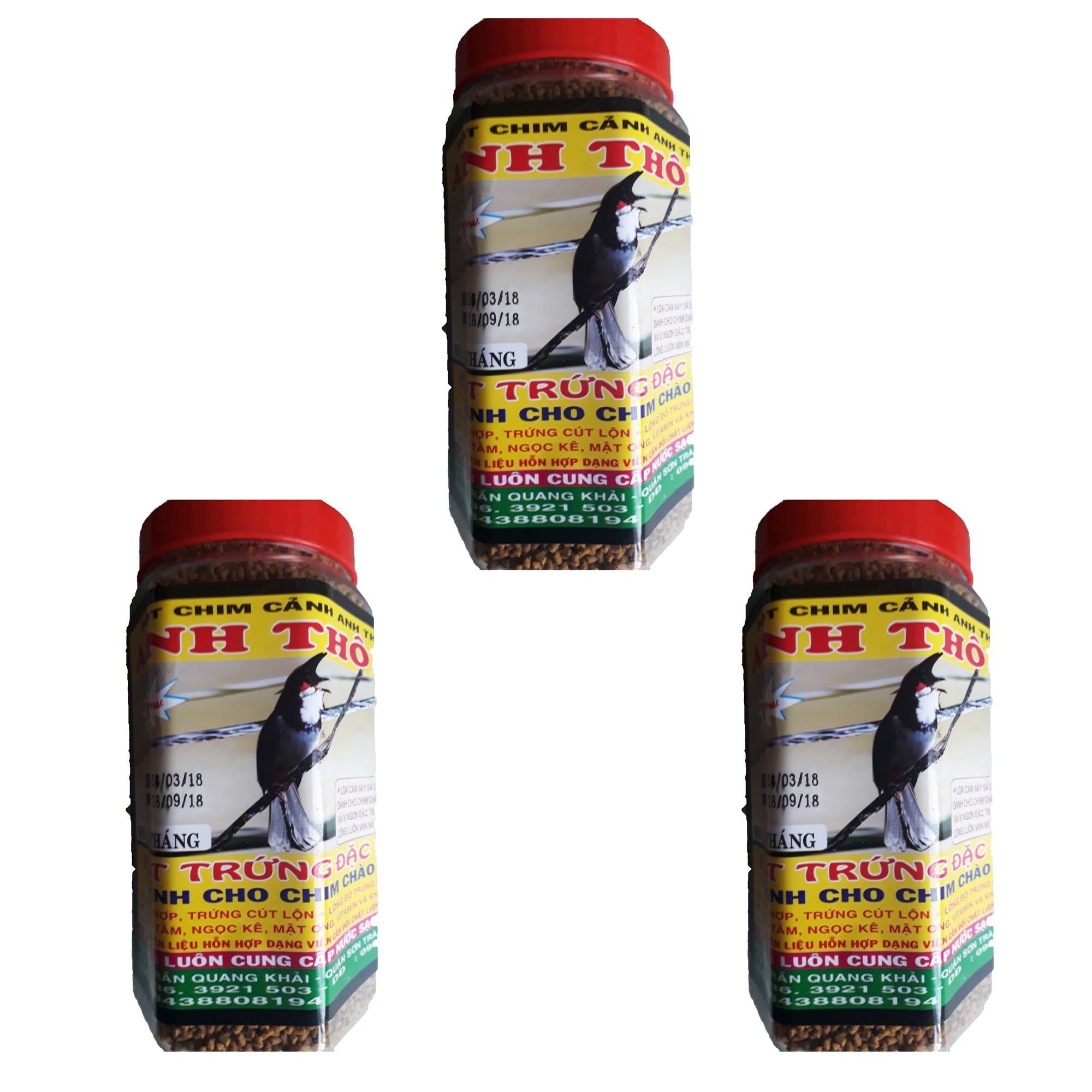 Combo 3 Hũ Thức Ăn Chim Chào Mào Anh Thông 550g - Cám Chim Chào Mào Loại Tốt