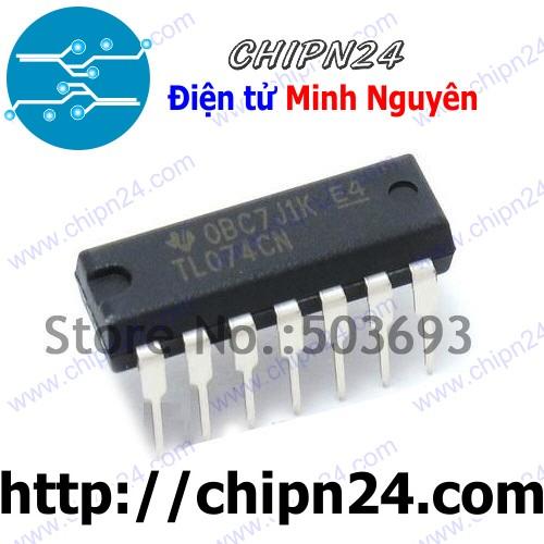[2 con] (DIP) IC TL074 DIP-14 (TL074CN 074)