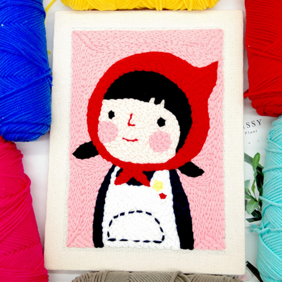 Punch Needle Embroidery Kit Using Yarn For Beginners