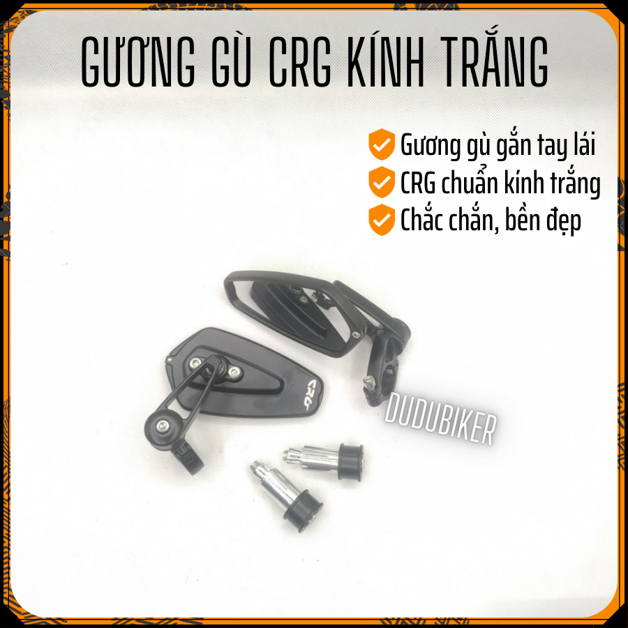 Gương Gù Thái Xịn - Mặt Kính Trắng < Gương Gù Gắn Chân Gương và Gù Tay Lái >