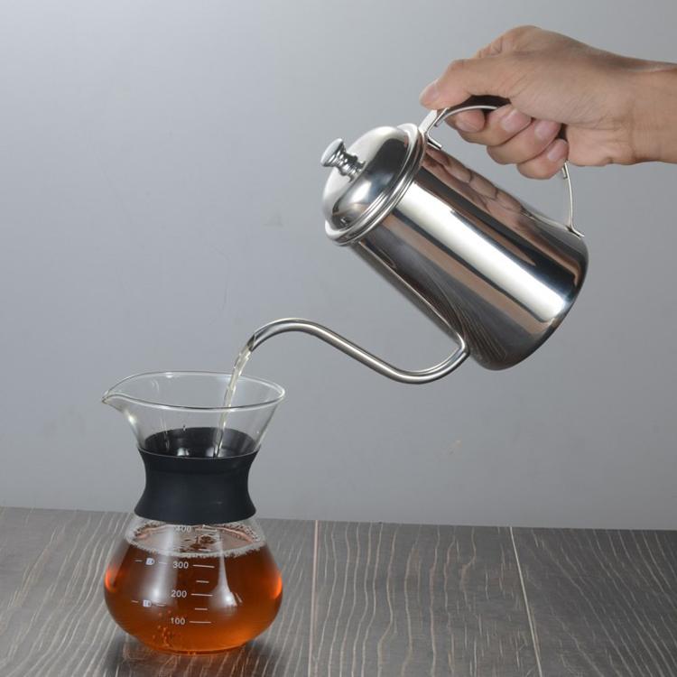 Ấm Bình Đun Nước Pha Cà Phệ Pour Over (Drip) 650ml Inox SUS304