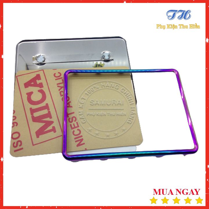 Khung bảng số xe máy full khung vền mica và pát loại 7 màu
