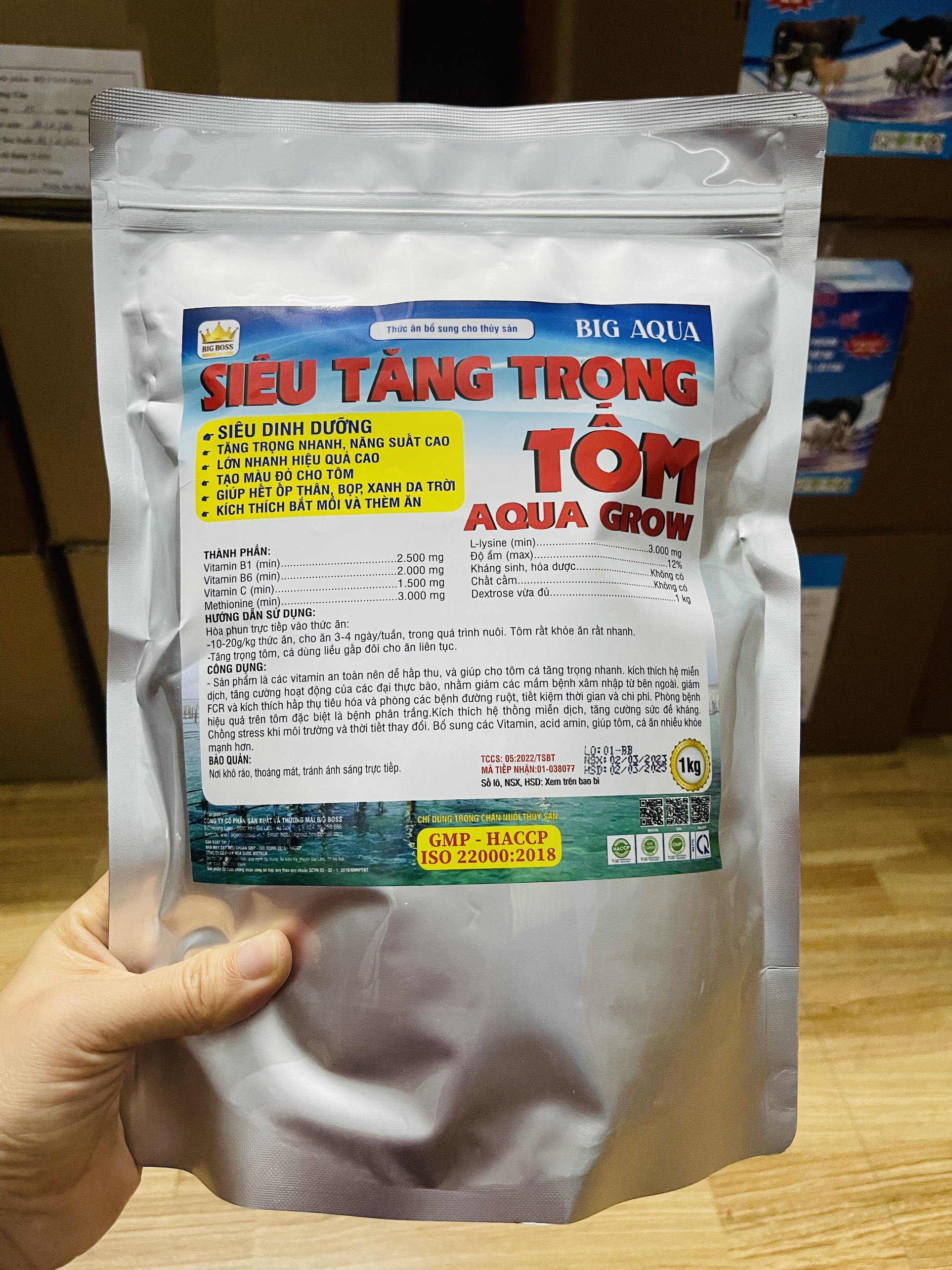 Siêu tăng trọng dùng cho tôm cá giúp lớn nhanh
