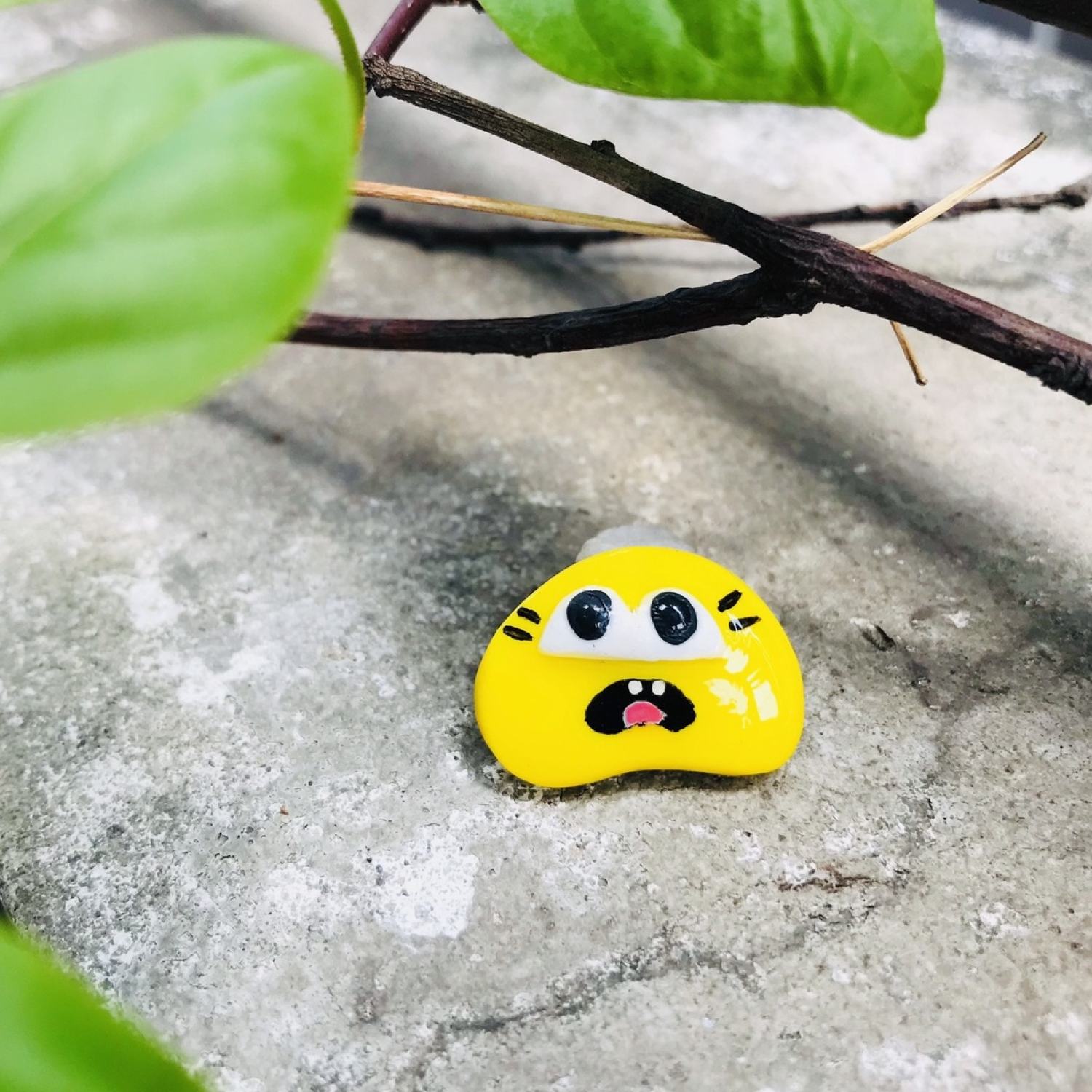 Pin/Ghim cài áo đất sét mặt emoji/emotion hài hước
