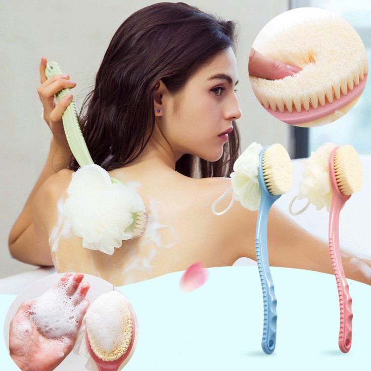 Cọ lưng, chà lưng kèm bông tắm, tạo bọt
