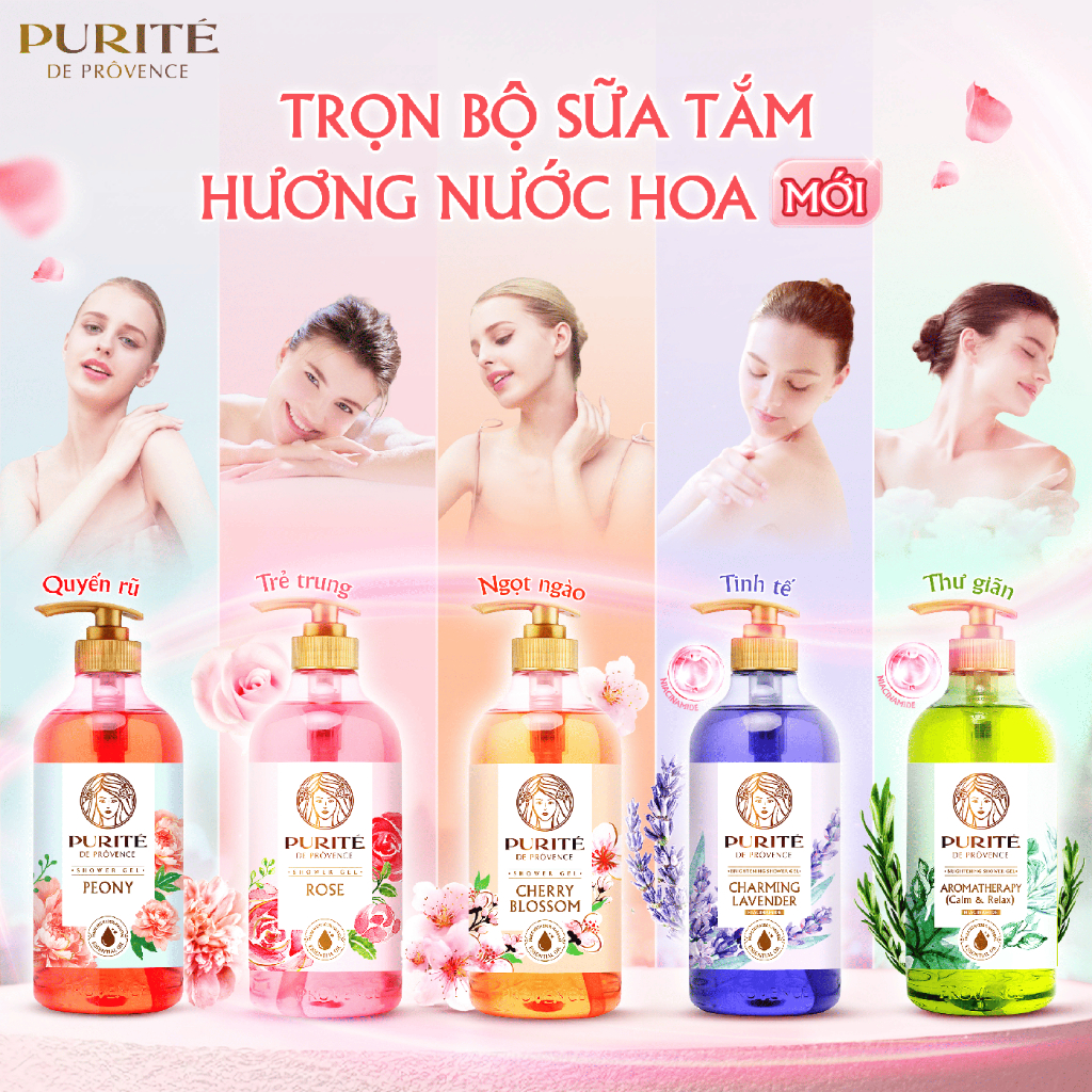 [BAO BÌ MỚI] Sữa Tắm Thiên Nhiên Purité 500ml
