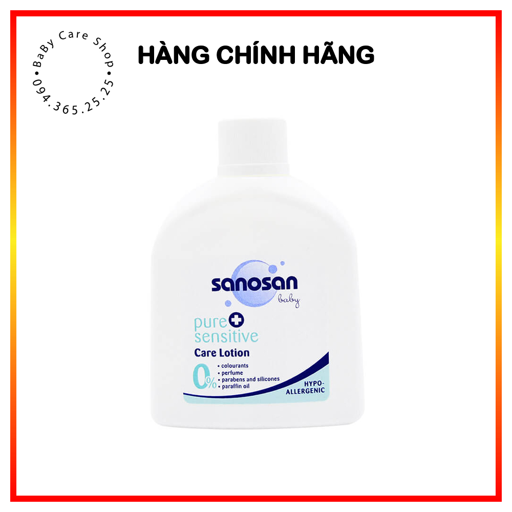 Sữa dưỡng thể cho da nhạy cảm Sanosan 50ml, công thức dịu nhẹ cho da thể tạng, nhạy cảm