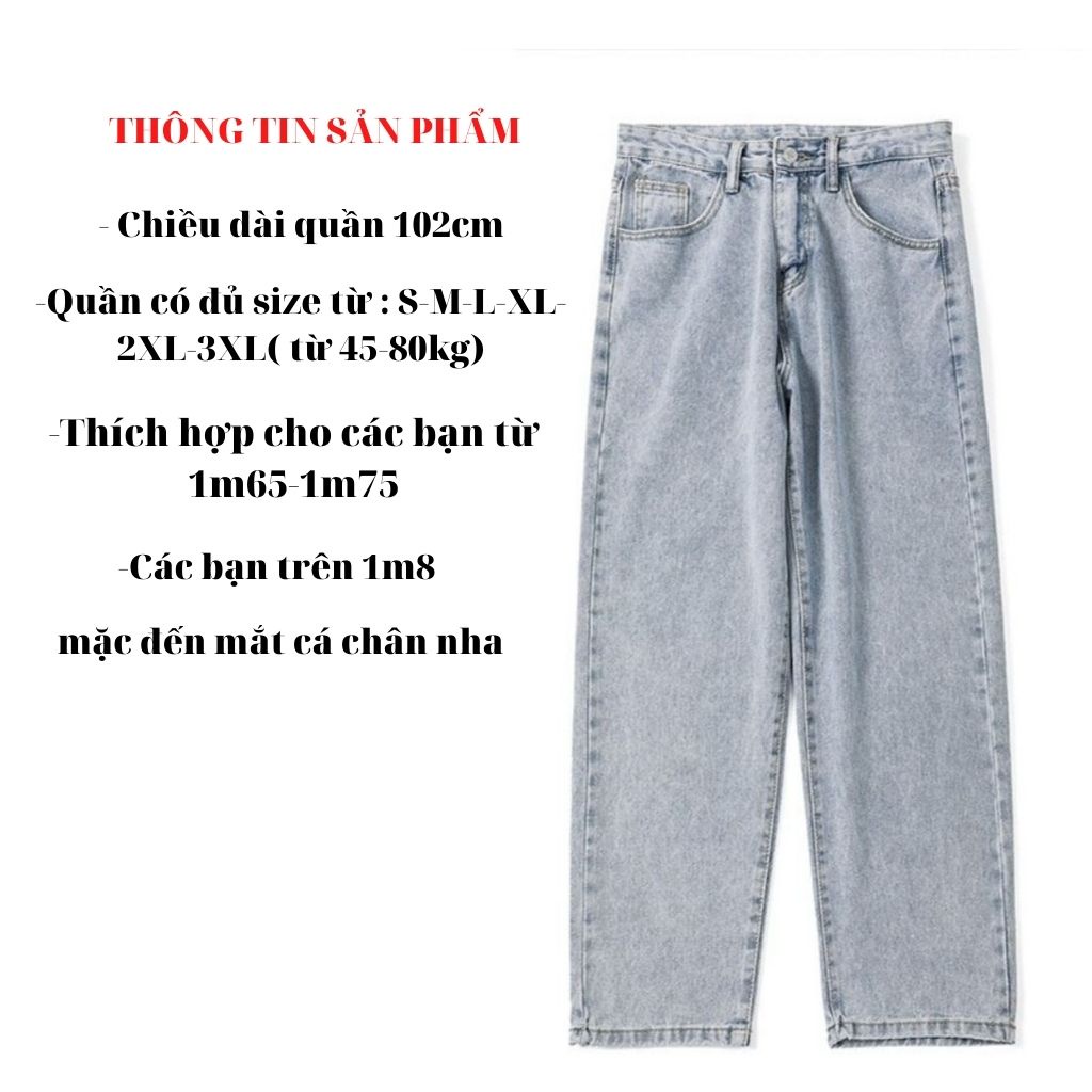Quần jean nam baggy kiểu ống rộng dáng suông chất bò QD0