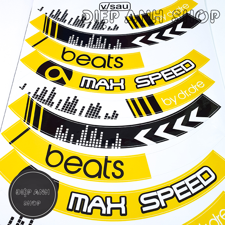 Tem vành bản to MAX SPEED  - Tem dán vành