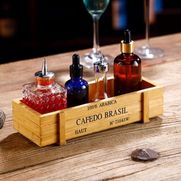 Hộp gỗ đựng bitter bottle  Dụng cụ bartender