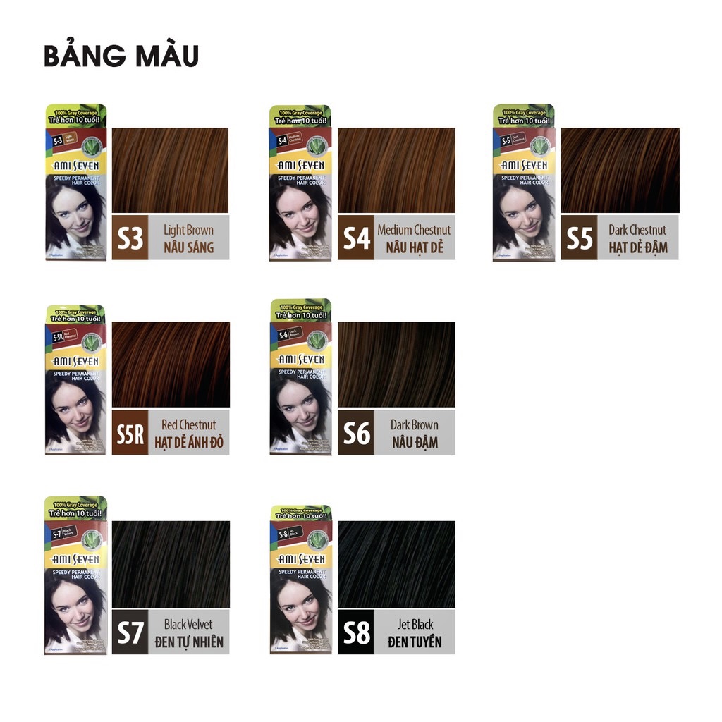 THUỐC NHUỘM PHỦ BẠC THẢO DƯỢC AMI SEVEN HÀN QUỐC