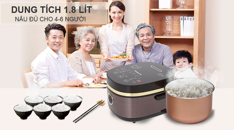 Nồi cơm điện cao tần IH Kangaroo KG599N 1.8 lít (Hàng trưng bày, bảo hành chính hãng 12 tháng)