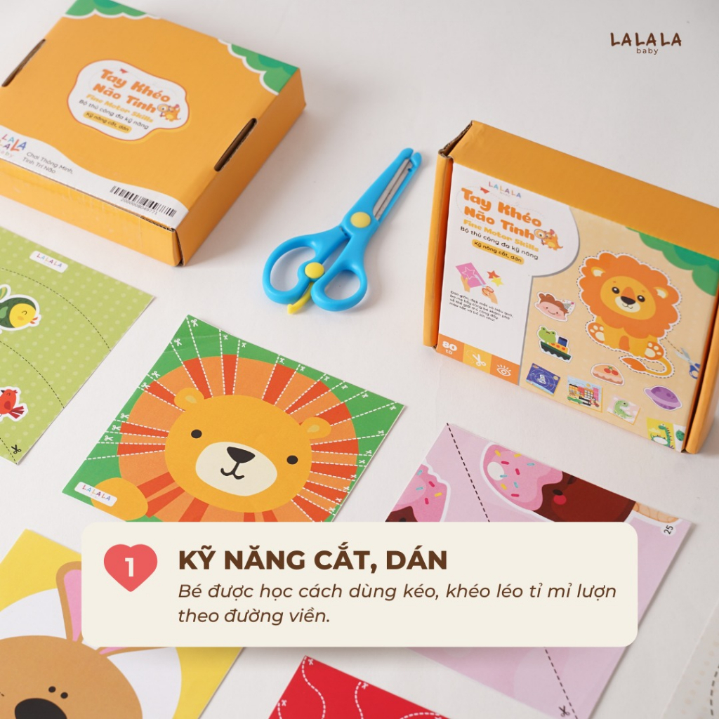 Bộ đồ chơi cắt dán thủ công cho bé Lalala Baby