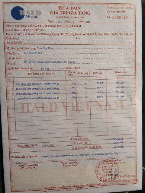 Sữa bột Nan Nga đủ số 2 (800g) mẫu mới  date 2021