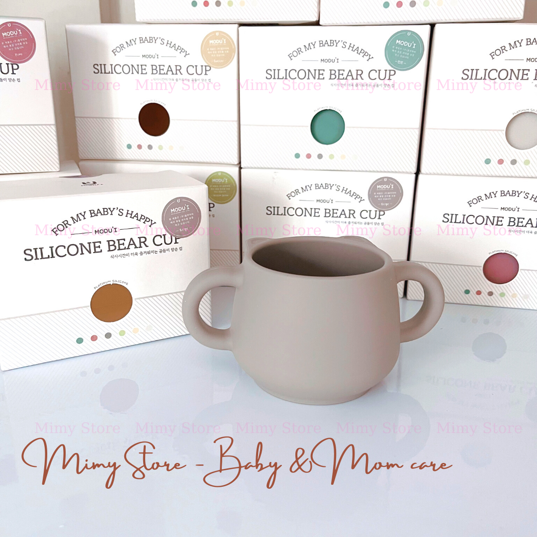 BLUEMAMA Cốc Gấu Silicone Có Tay Cầm