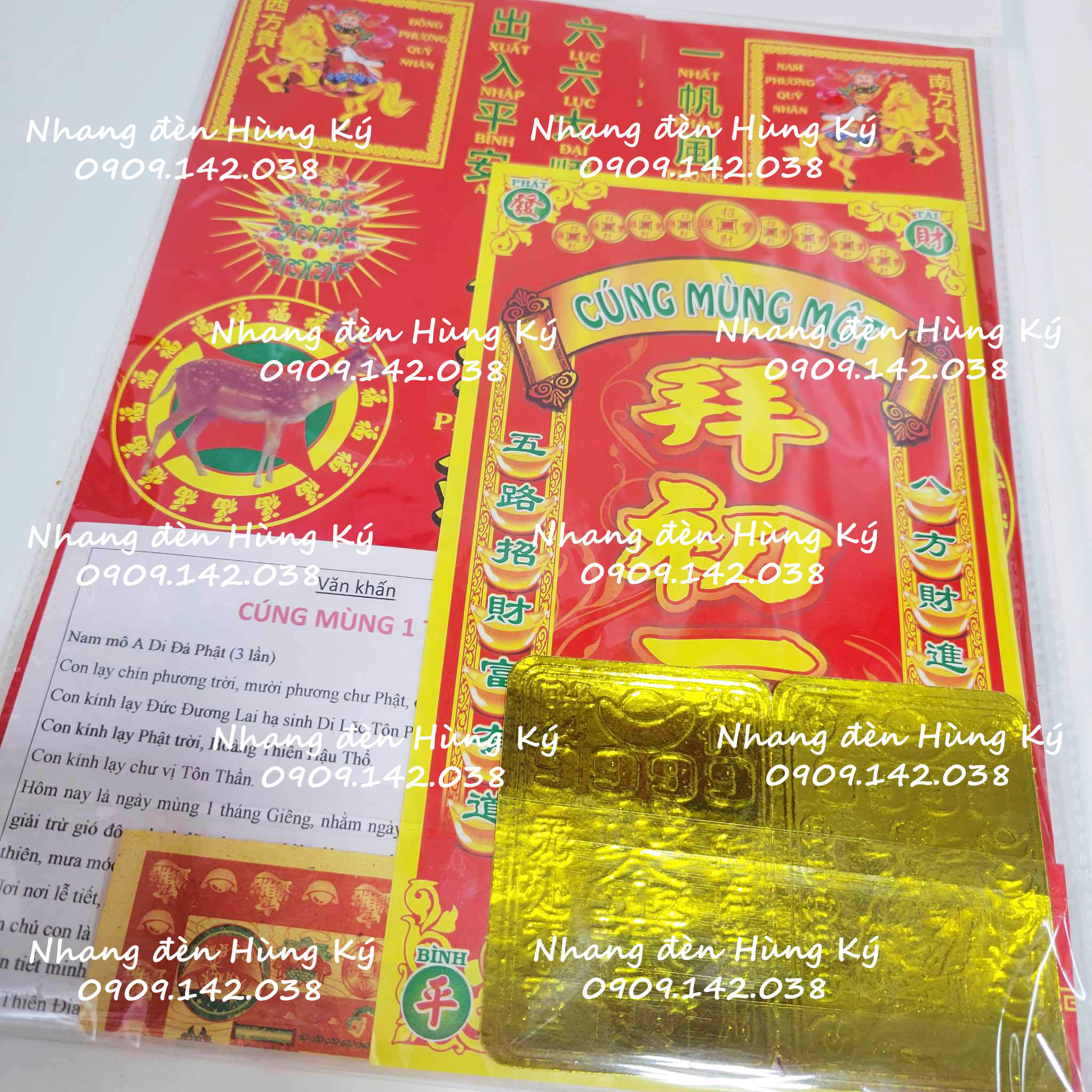 Bộ giấy cúng mùng 1 Tết