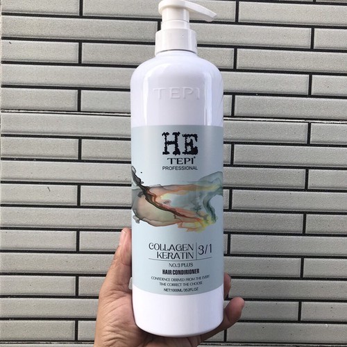 Dầu xả HE TEPI tái sinh phục hồi tóc hư tổn khô sơ kiềm dầu sạch gàu, cặp gội xả chính hãng  1000ml