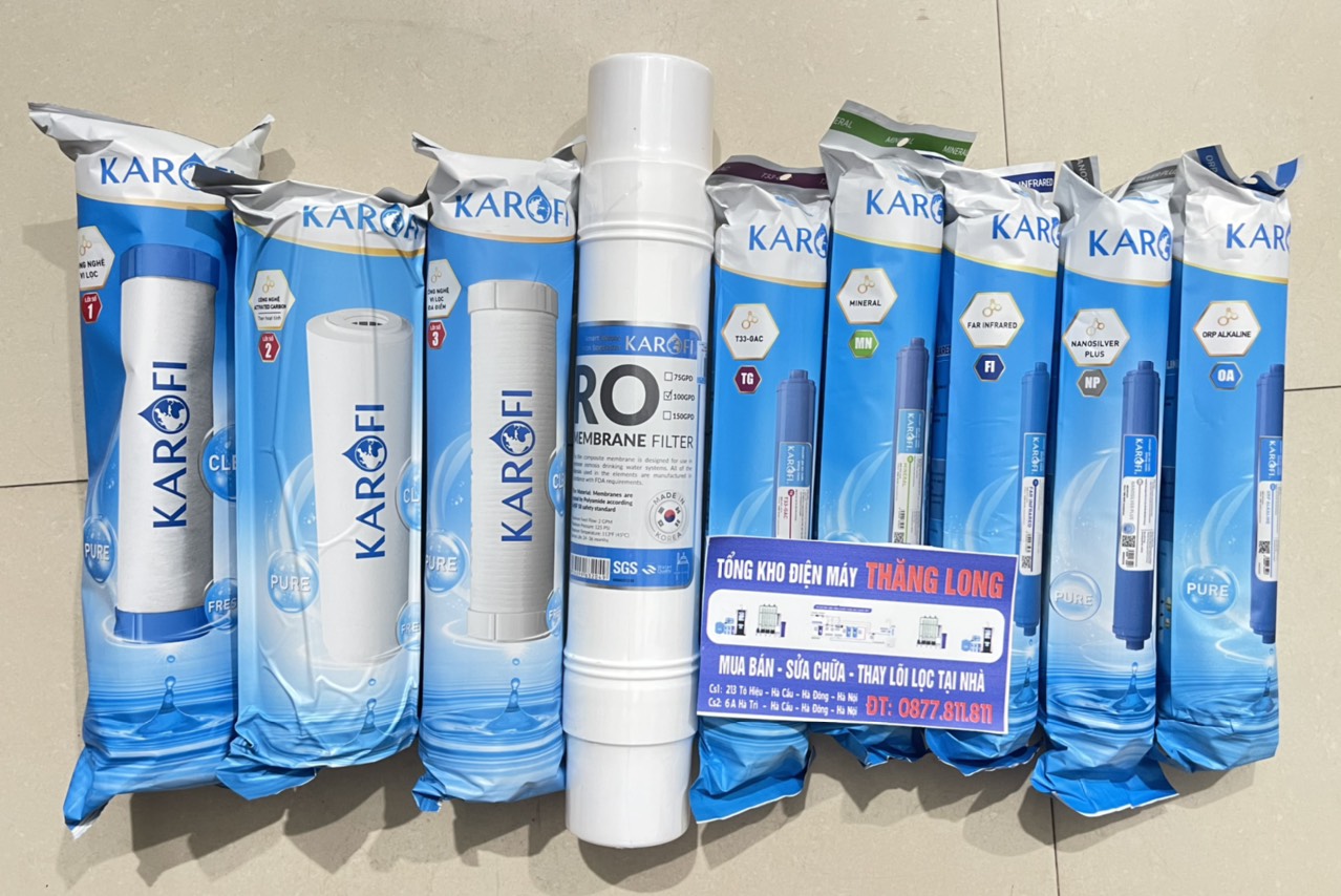 KAROFI - Combo 10 quả lõi lọc số 1 - CÓ MÃ QR CHECK CHÍNH HÃNG