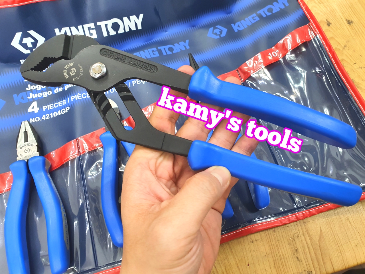 [HCM]Bộ kìm 4 cái Kingtony model 42104GP (Kìm cắt điện nhọn mỏ quạ)