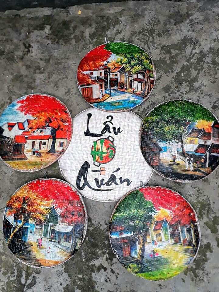Tranh vẽ trên mẹt tre đẹp (0978945425)