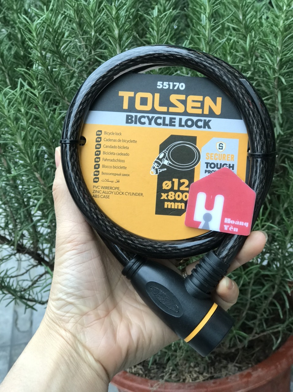 Ổ Khóa Dây xe đạp Tolsen 55170 (80cm )