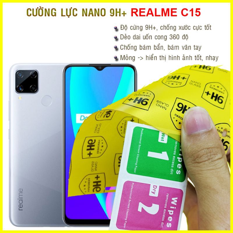 Dán cường lực dẻo nano Realme C15