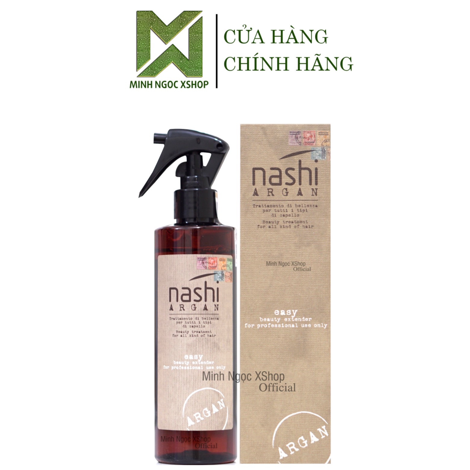 Xịt dưỡng phục hồi tái tạo cấu trúc tóc Nashi Argan Easy 250ML