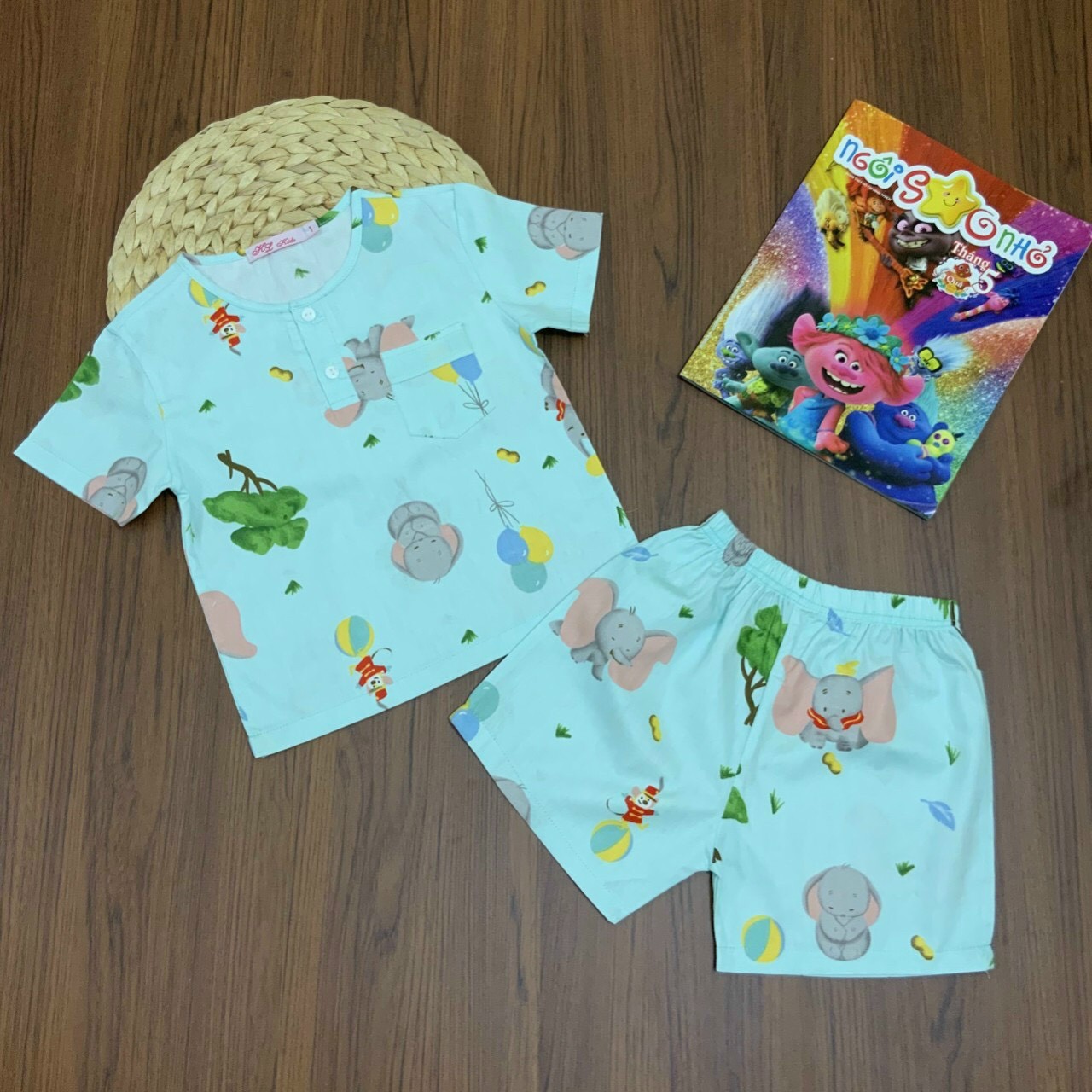 [HCM]Bộ Kate lụa Thái cho bé trai size 10kg Đến 35kg