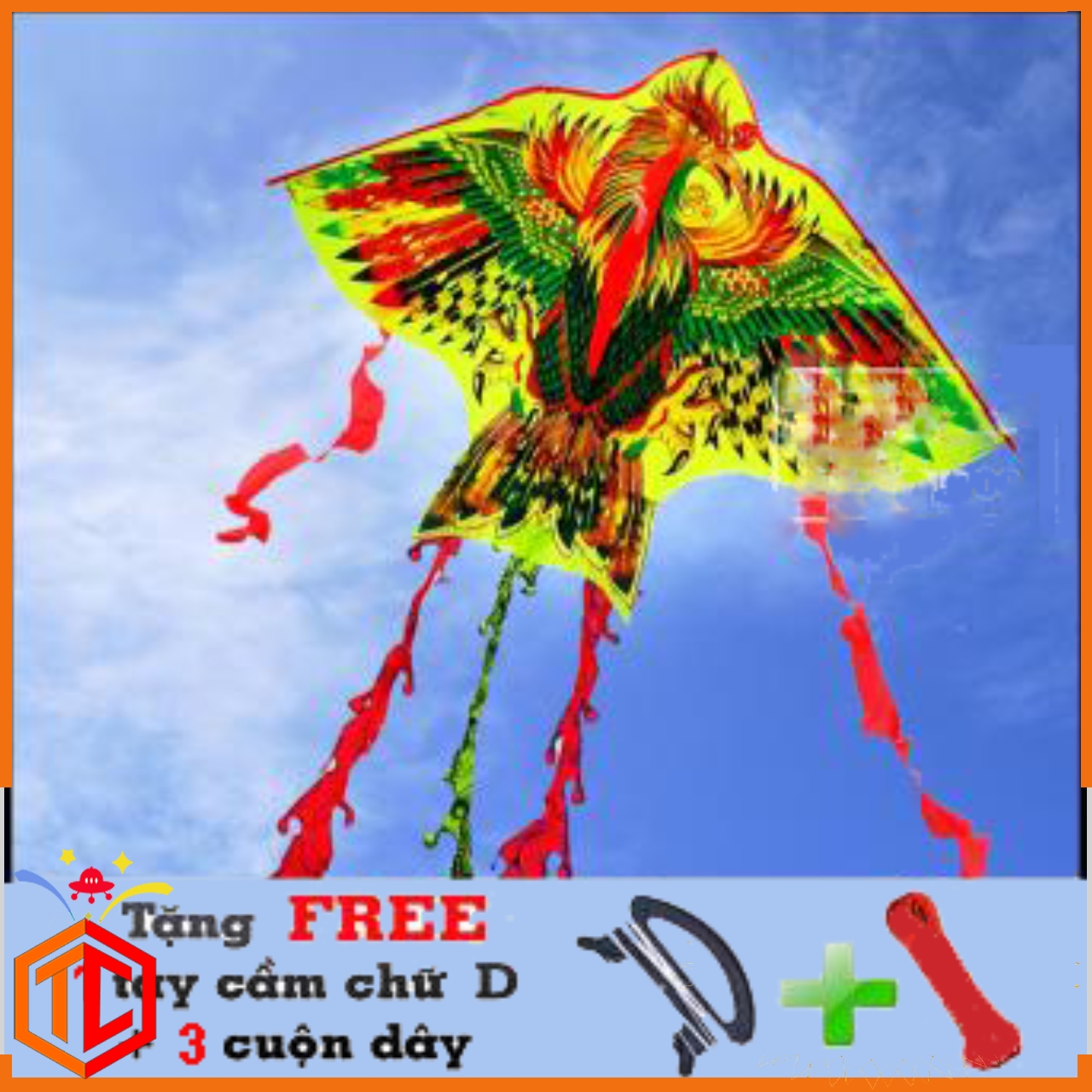 Diều phượng hoàng 4 đuôi+ cuộn dây