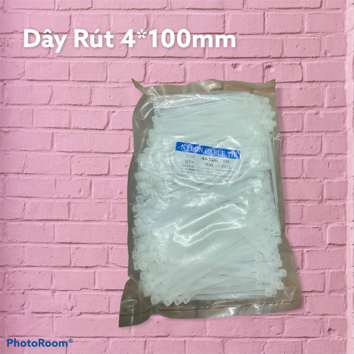 Dây rút nhựa 4*100mm ( ĐÓNG GÓI 1 BỊCH GỒM 500 SỢI DÂY RÚT )