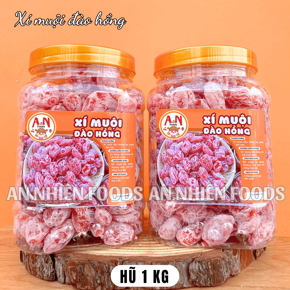 Ô mai đào hồng (không hạt- có video) {Khối lượng tịnh, không tính bao bì}